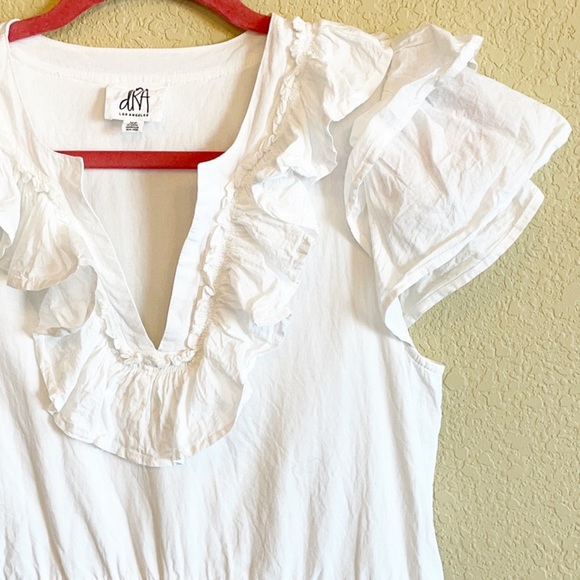 dRA white ruffle sleeve midi dress - Picture 6 of 8